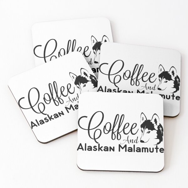 Item preview, Coffee and Alaskan Malamute Dog Lover Sayings designed and sold by NawalMagdy.