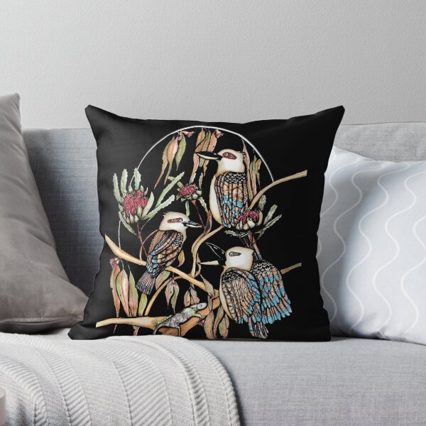 The laughing Australian Throw Pillow