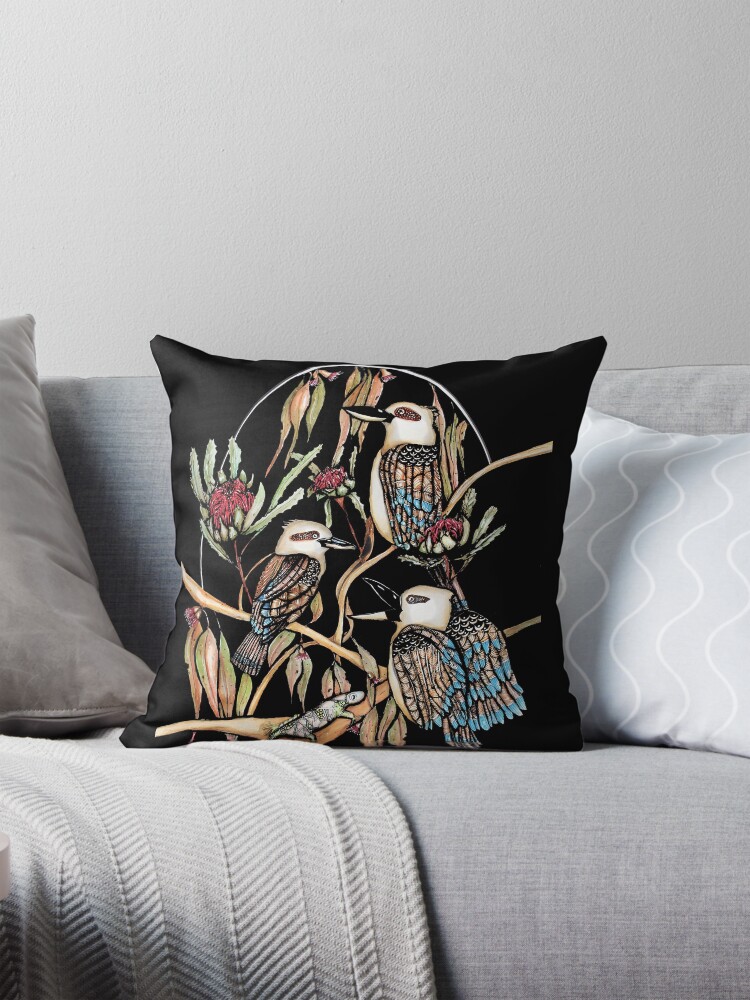 Thumbnail 1 of 4, Pillow, The laughing Australian designed and sold by dishmoptop.