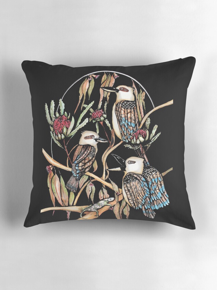 Thumbnail 3 of 4, Pillow, The laughing Australian designed and sold by dishmoptop.