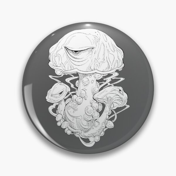 Item preview, Rhodotus palmatus Wrinkled Peach mushroom eyeball eldritch horror guy designed and sold by WormLasagna.