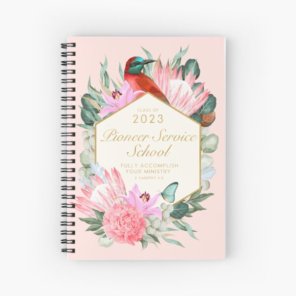 Pioneer Service School 2023 (Bird & Flower) Spiral Notebook