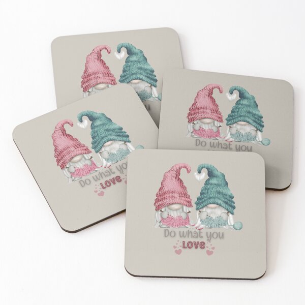 Item preview, Gnome Valentine- Do what you Love- Hygge- knitting gnomes designed and sold by Mumzy2many.