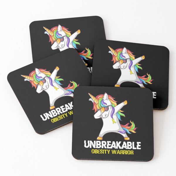 Item preview, Obesity Awareness - Unicorn Obesity Warrior Ribbon UNBREAKABLE designed and sold by Fernandezf.