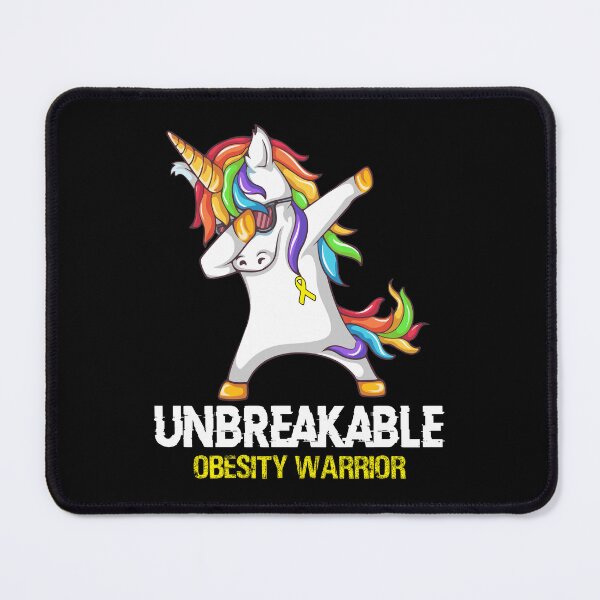 Item preview, Obesity Awareness - Unicorn Obesity Warrior Ribbon UNBREAKABLE designed and sold by Fernandezf.