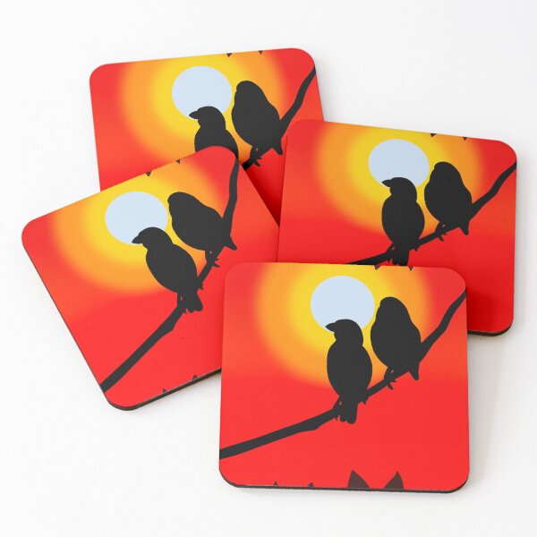 Item preview, Bird couple on sunset view designed and sold by nickardi.