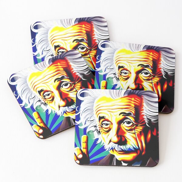 Item preview, Colorful Portrait of Albert Einstein - Vibrant Artwork for Science and Art Lover designed and sold by ElLocoMus.