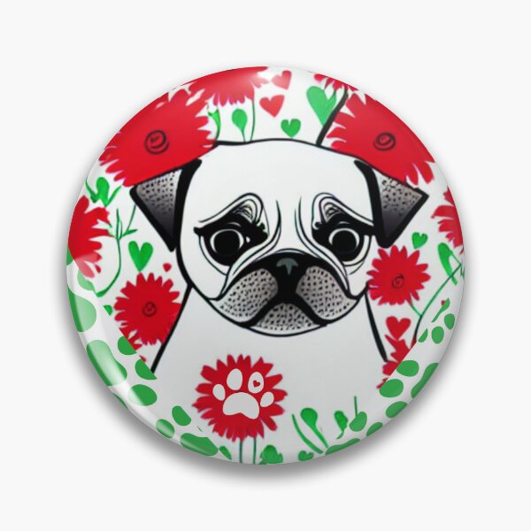 Item preview, My Valentine Barks Valentine's Day Paw and Puppy Dog Design in red for the Young and Patterned Heart and Love Collectors designed and sold by tranquilbeach.