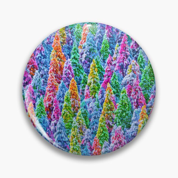 Item preview, multi coloured snow covered trees designed and sold by David-Howells.