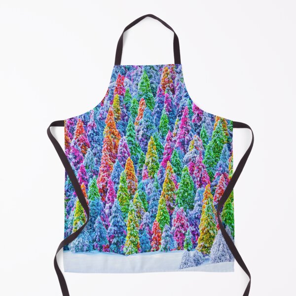 Item preview, multi coloured snow covered trees designed and sold by David-Howells.