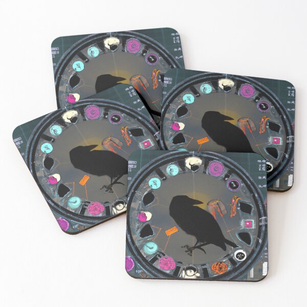 Item preview, Raven inside a circle of symbols designed and sold by HowardMilano.