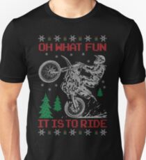 Dirt Bike Ugly Christmas Unisex T-Shirt