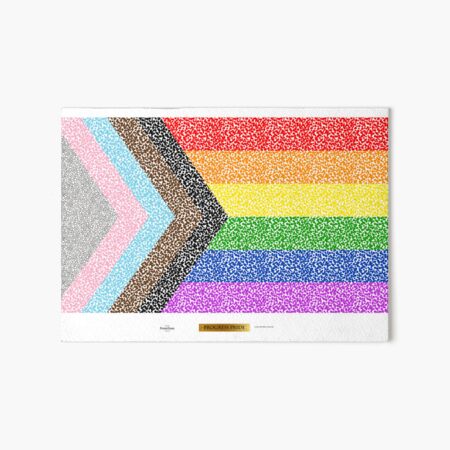 Progress Pride LGBT Pride Flag in Pointillism Art Board Print