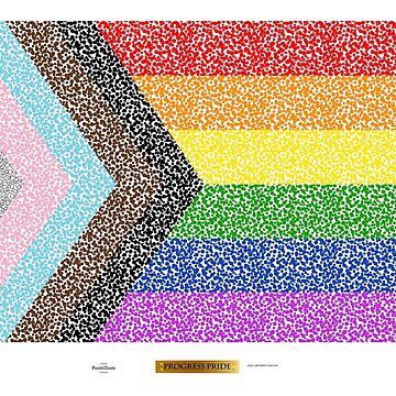 Artwork thumbnail, Progress Pride LGBT Pride Flag in Pointillism by LGBT-Pride-Flag