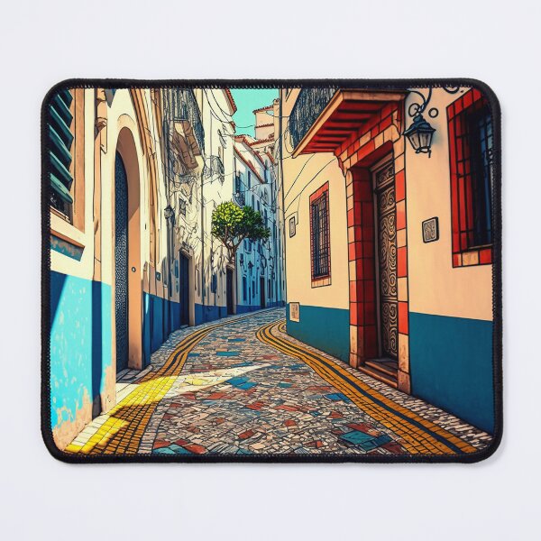 Item preview, Streets of Lisbon with colourful Pavement  designed and sold by Myriam Iart.