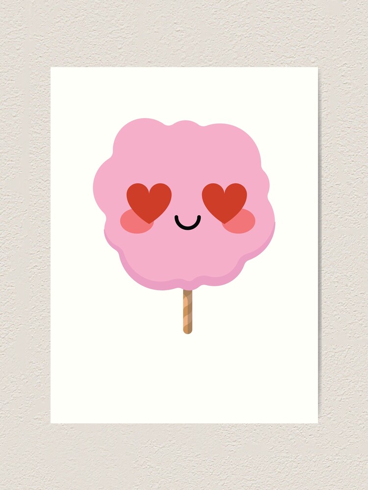 "Cotton Candy Emoji " Art Print by HippoEmo Redbubble