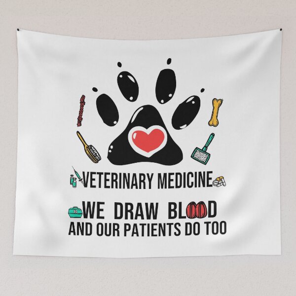 Item preview, Cute Veterinary Medicine Vet Tech Vet Sayings  We Draw Blood Our Patients Do Too  designed and sold by MediTees.