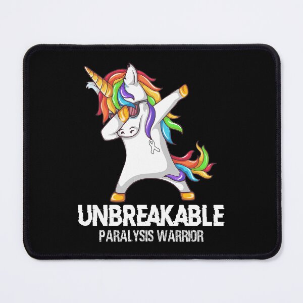 Item preview, Paralysis Awareness - Unicorn Paralysis Warrior Ribbon UNBREAKABLE designed and sold by Fernandezf.