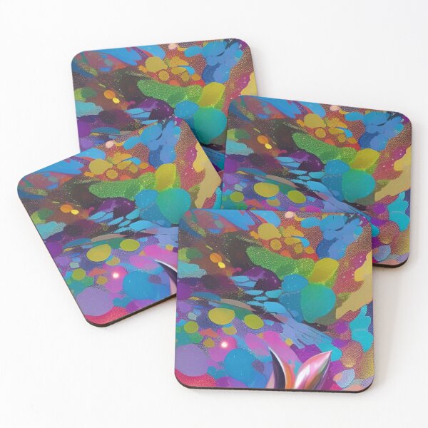 Item preview, Colorful Abstract Psychedelic Geometrical Splatter Paint Pattern Design designed and sold by bandjdesigns.