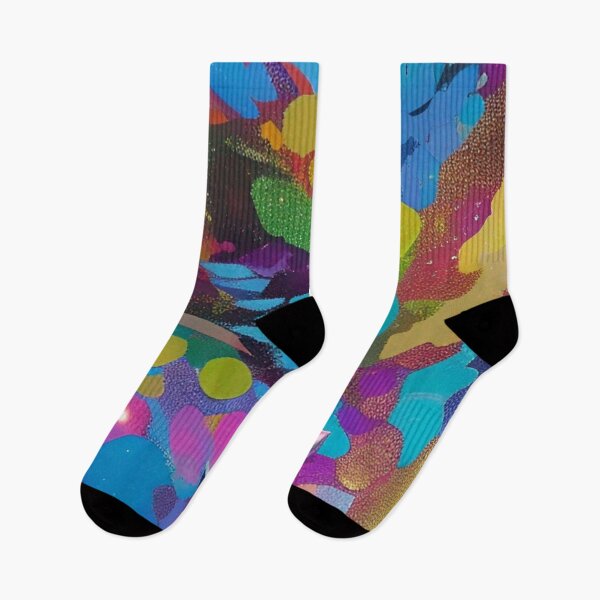 Item preview, Colorful Abstract Psychedelic Geometrical Splatter Paint Pattern Design designed and sold by bandjdesigns.