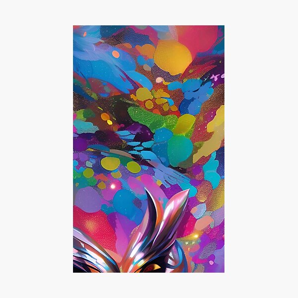 Item preview, Colorful Abstract Psychedelic Geometrical Splatter Paint Pattern Design designed and sold by bandjdesigns.