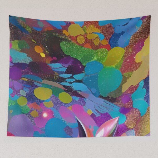 Item preview, Colorful Abstract Psychedelic Geometrical Splatter Paint Pattern Design designed and sold by bandjdesigns.