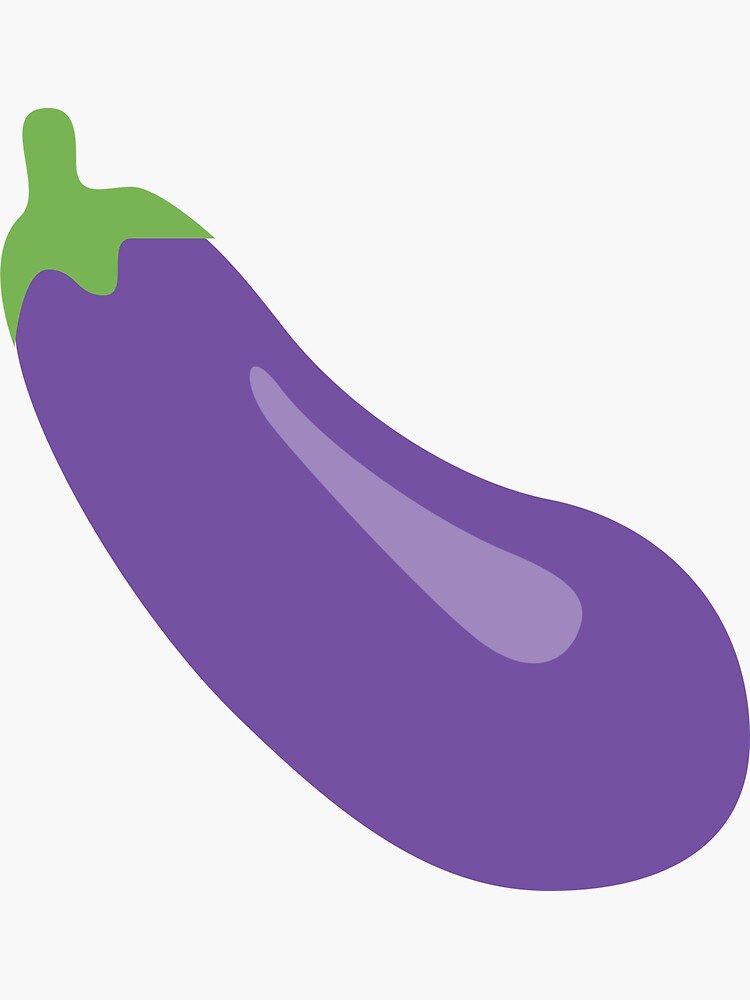 "Purple Eggplant Emoji Icon" Sticker for Sale by PrintPortal Redbubble