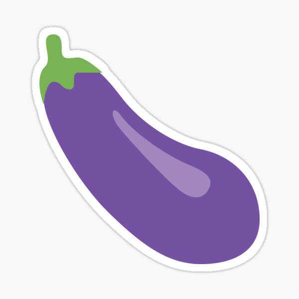 "Purple Eggplant Emoji Icon" Sticker for Sale by PrintPortal Redbubble