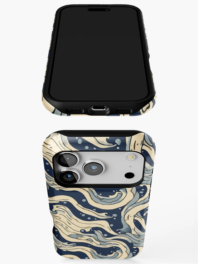 Thumbnail 3 of 4, iPhone Case, "Oceanic Abstract" Pattern Design designed and sold by Litheon.