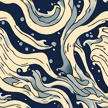 Artwork thumbnail, "Oceanic Abstract" Pattern Design   by Litheon