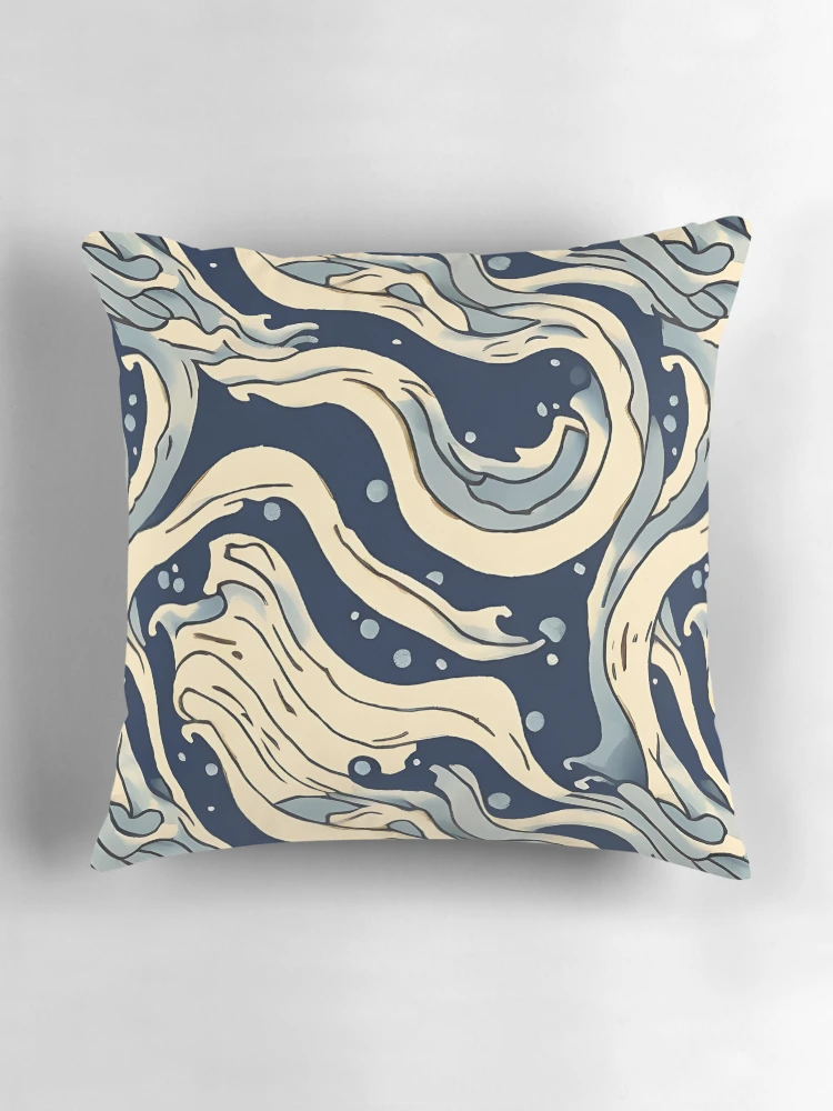 Thumbnail 3 of 4, Pillow, "Oceanic Abstract" Pattern Design   designed and sold by Litheon.