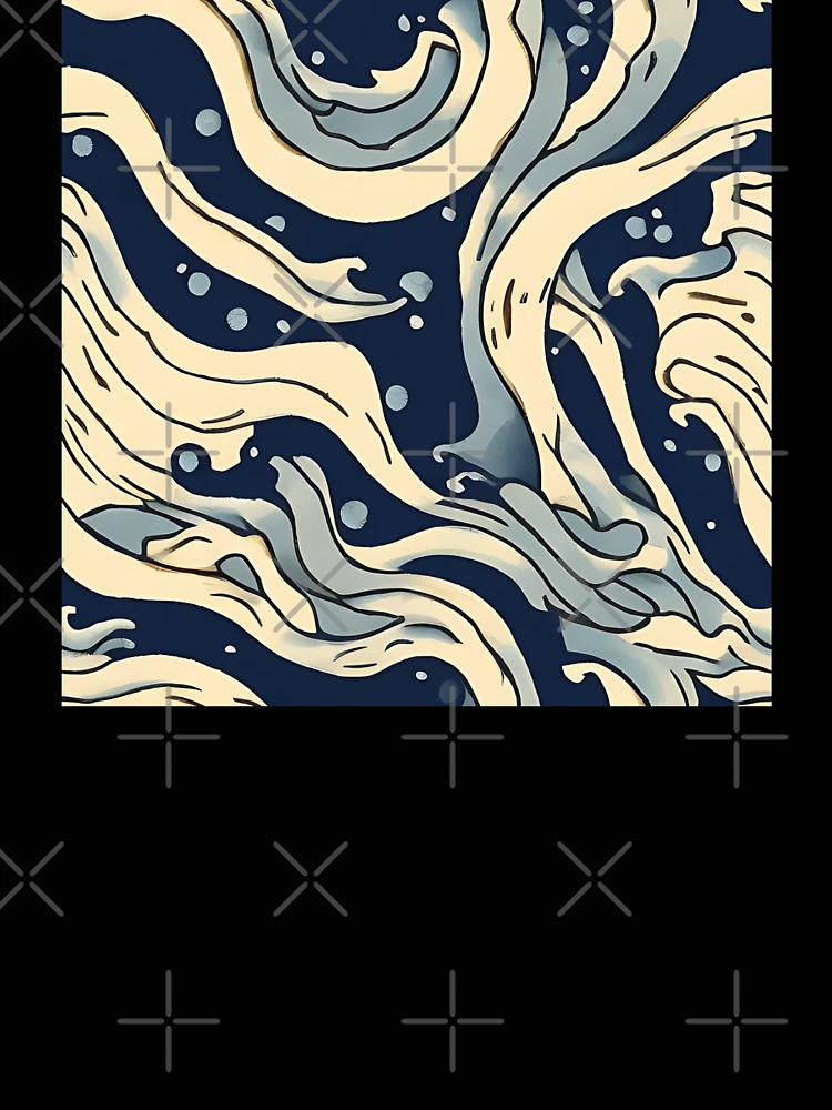 Thumbnail 4 of 4, Relaxed T-Shirt, "Oceanic Abstract" Pattern Design designed and sold by Litheon.