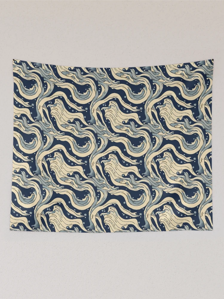 Thumbnail 2 of 3, Tapestry, "Oceanic Abstract" Pattern Design designed and sold by Litheon.