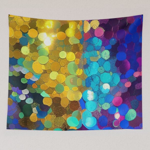 Item preview, Colorful Abstract Psychedelic Geometrical Splatter Paint Pattern Design designed and sold by bandjdesigns.