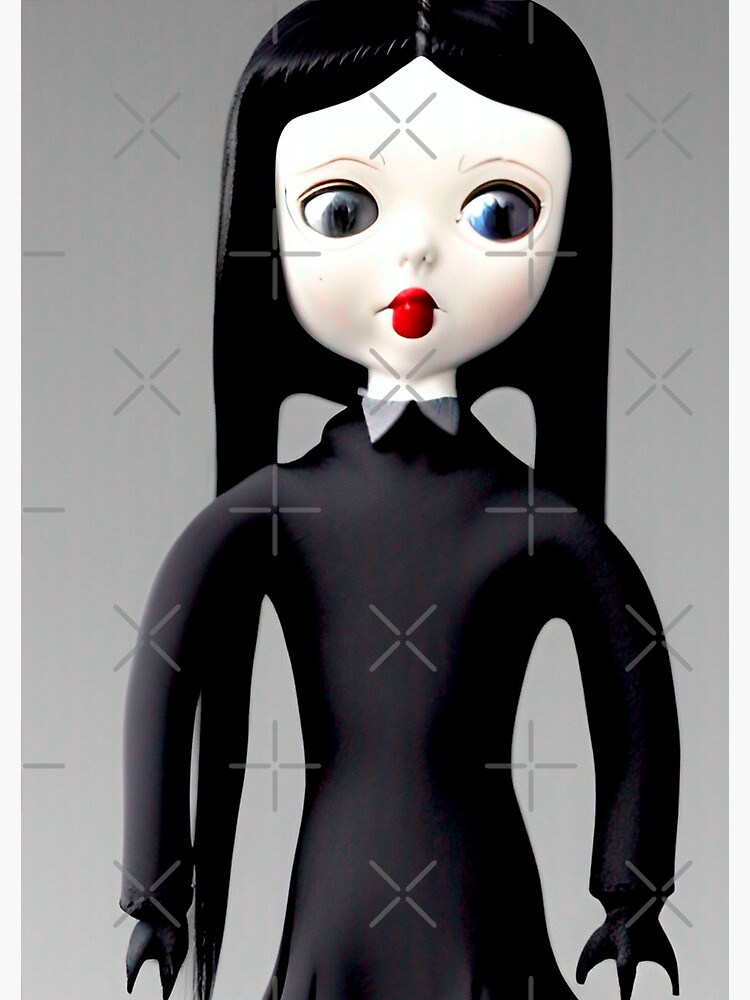 Poupée mercredi Addams poupée d'art effrayante art gothique poupée unique  poupée