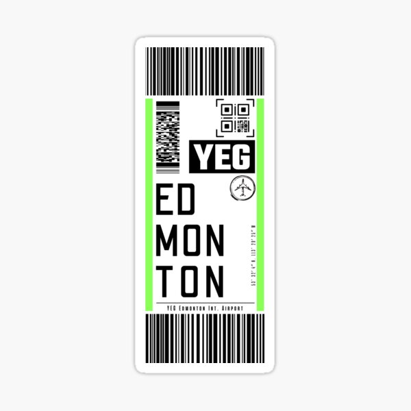 "EDMONTON YEG Classic Luggage tags travel sticker" Sticker for Sale by
