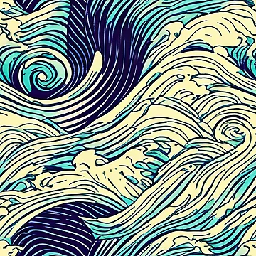 Artwork thumbnail, "Tidal Swirl" Pattern Design by Litheon