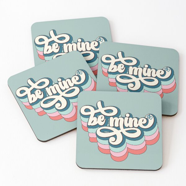 Item preview, Retro Be Mine with Interlocking Hearts designed and sold by JoyOfHopeStore.