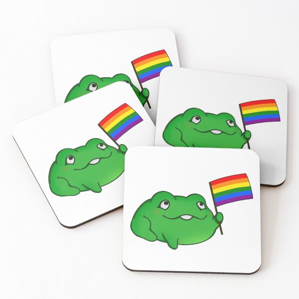 Item preview, Frog cute LGBT gay flag rainbow designed and sold by ChonanDesigns.