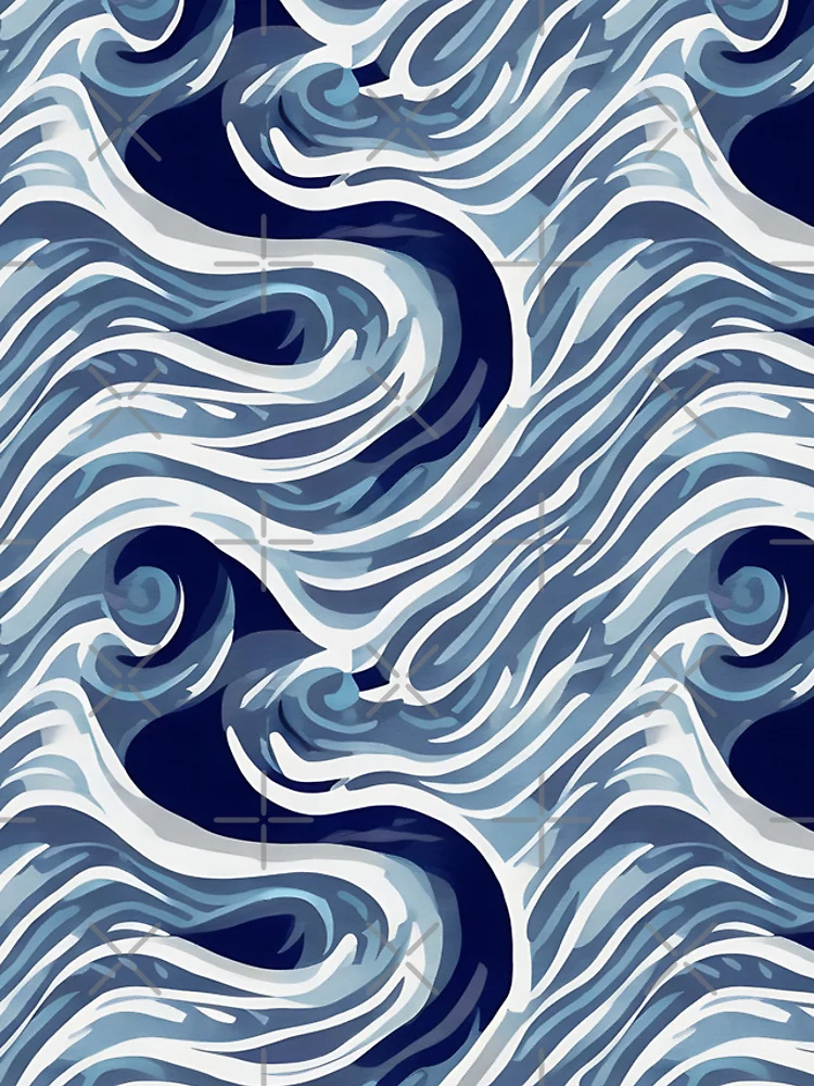 Thumbnail 4 of 4, iPhone Case, Abstract Blue Wave Pattern Design  designed and sold by Litheon.