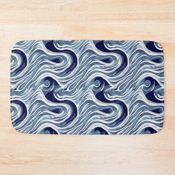 Item preview, Abstract Blue Wave Pattern Design  designed and sold by Litheon.