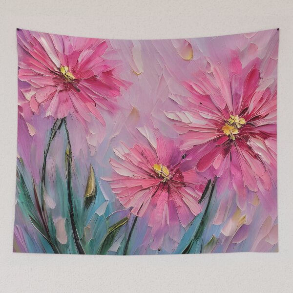 Artikelvorschau, Blumenkunst, abstrakte lila Orchideenblumen-Blumenkunst, Berg-Sonnenuntergang-Glühen-Kunst entworfen und verkauft von viewgraphics.