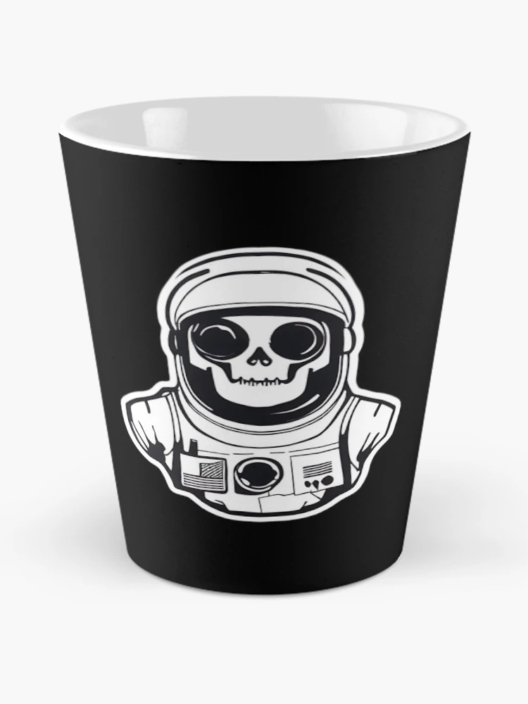 Thumbnail 2 of 4, Coffee Mug, Cosmic Skeleton: Exploring the Final Frontier Sticker Design designed and sold by Litheon.