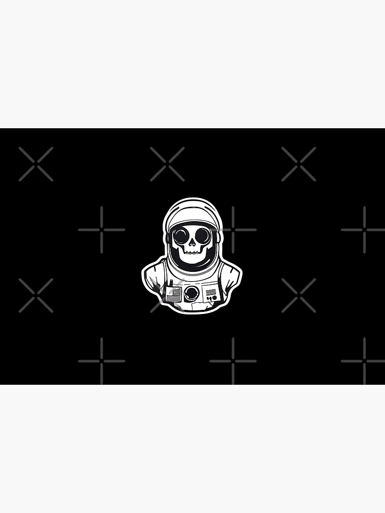 Thumbnail 6 of 6, Bath Mat, Cosmic Skeleton: Exploring the Final Frontier Sticker Design designed and sold by Litheon.