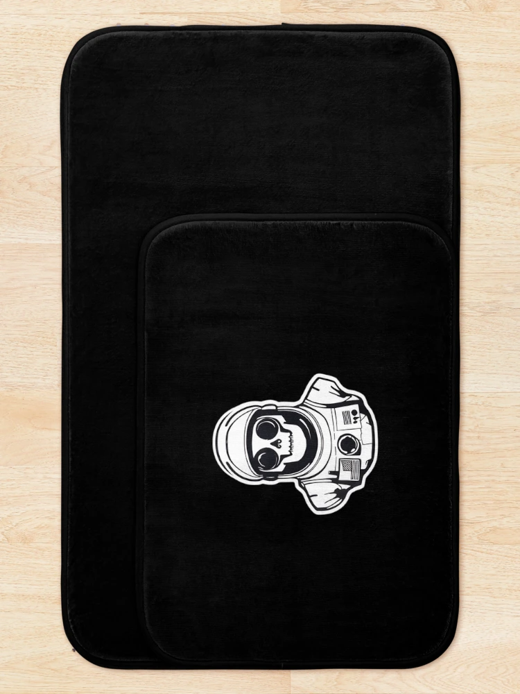 Thumbnail 5 of 6, Bath Mat, Cosmic Skeleton: Exploring the Final Frontier Sticker Design designed and sold by Litheon.