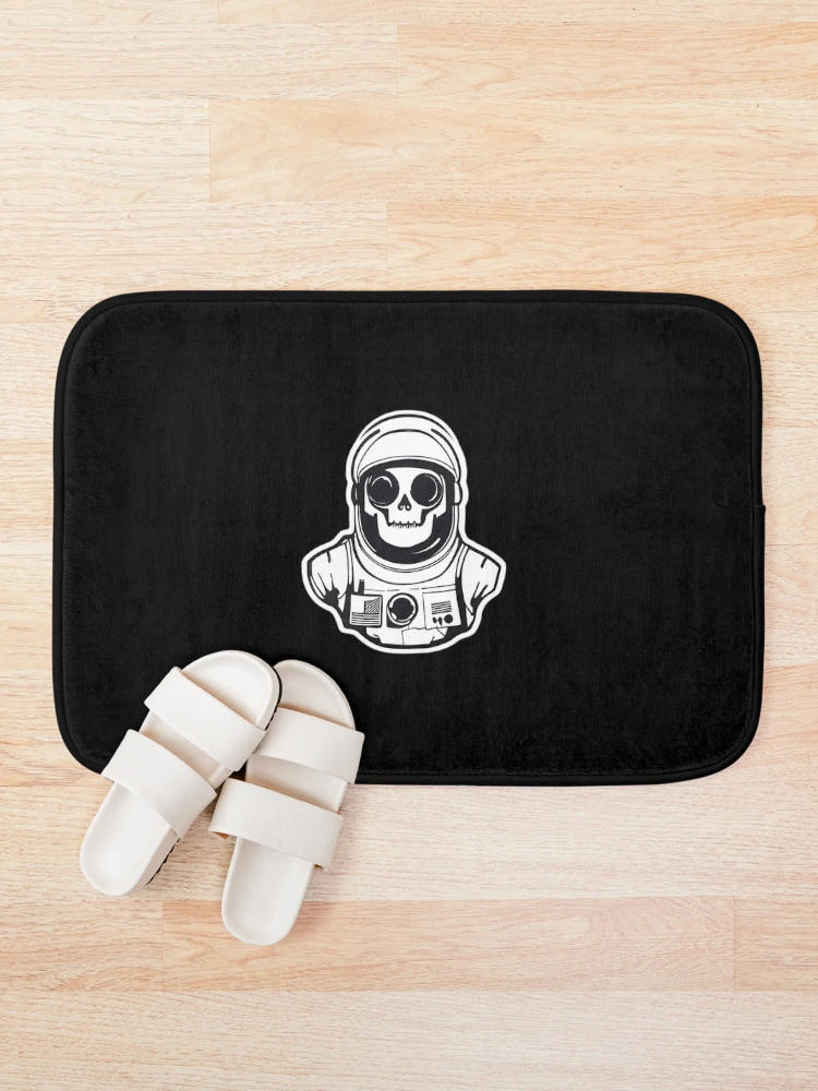 Thumbnail 1 of 6, Bath Mat, Cosmic Skeleton: Exploring the Final Frontier Sticker Design designed and sold by Litheon.