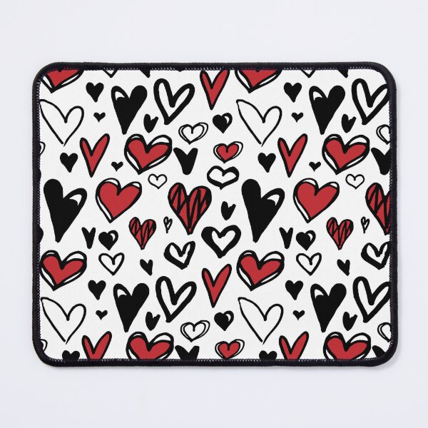 Item preview, Red, Black and White Hearts Pattern designed and sold by silviaol.