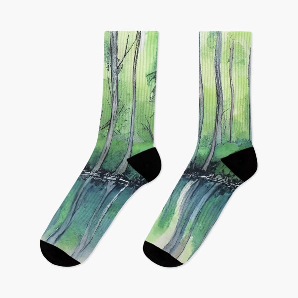Item preview, Forest Reflection Original Watercolor Art designed and sold by viewgraphics.