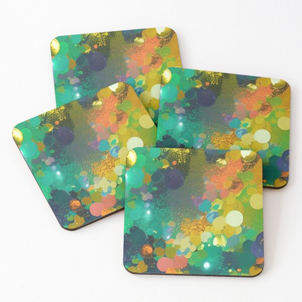Item preview, Colorful Abstract Psychedelic Geometrical Splatter Paint Pattern Design designed and sold by bandjdesigns.