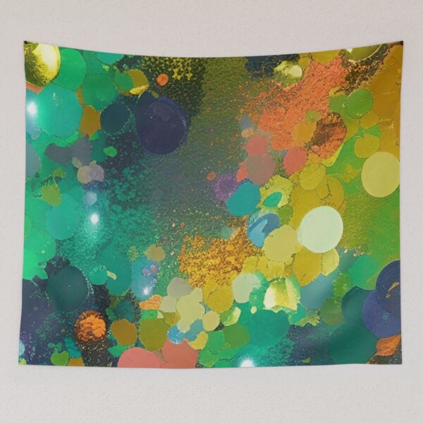 Item preview, Colorful Abstract Psychedelic Geometrical Splatter Paint Pattern Design designed and sold by bandjdesigns.